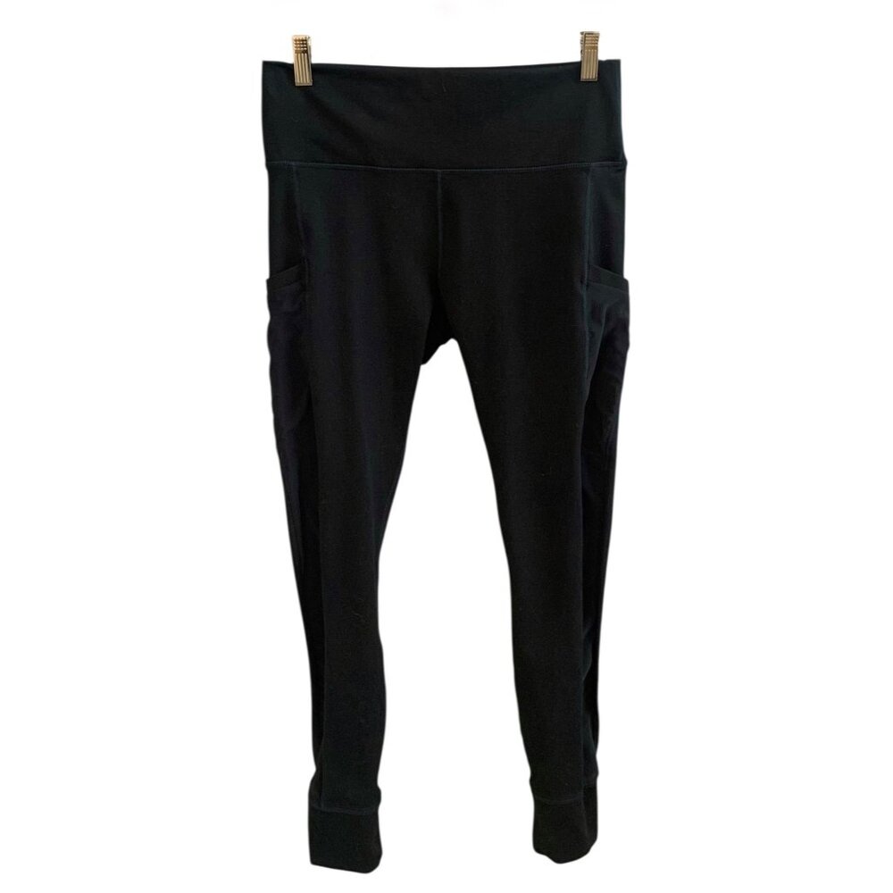 FABLETICS Solid Black High-Rise Side Pocket Mesh … - image 3